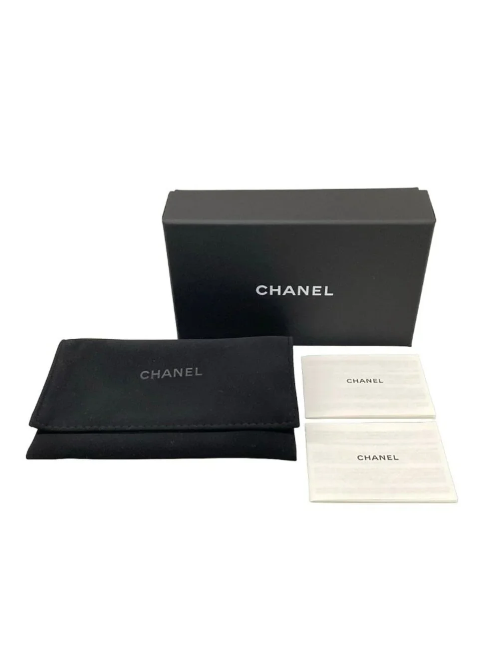 Chanel Card Slot Quilted Beige Gold